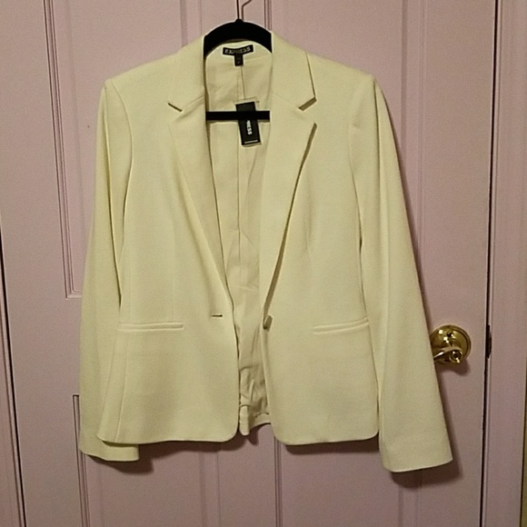 Cream Express One Front-Button Blazer - Picture 6 of 8